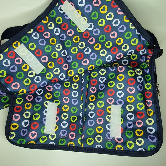 LeSportSac "Go Go Navy" Deluxe Everyday Bag Messenger/Crossbody Bag + pouch NWT - Picture 5 of 14